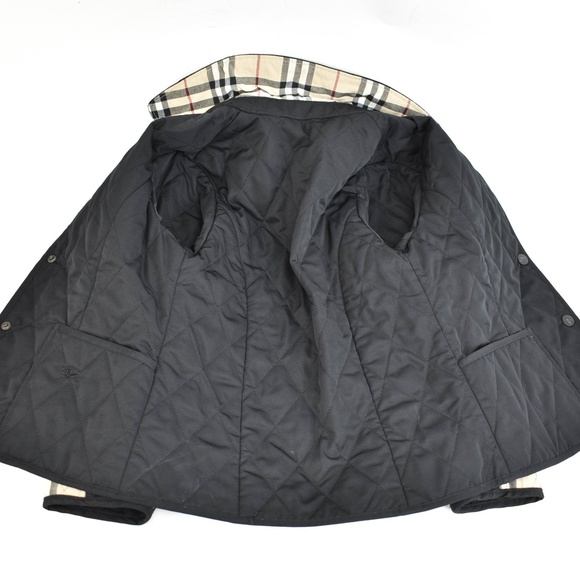 BURBERRY Black, Logo & "Nova Check" Jacket - Picture 7 of 8